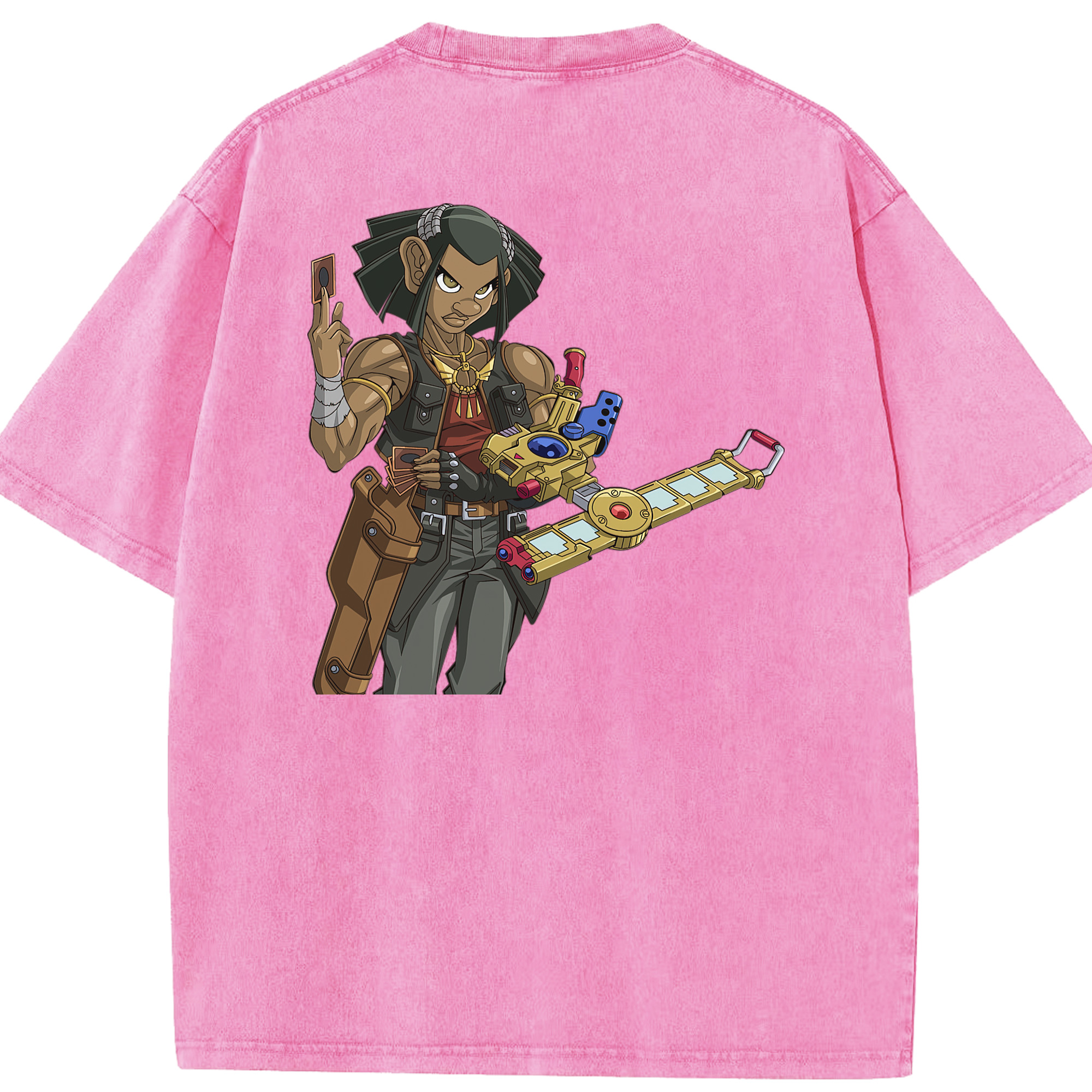 （画像用） 遊☆戯☆王 Yu-Gi-Oh! 綿100% ヴィンテージ風 半袖Tシャツ（背面プリント）